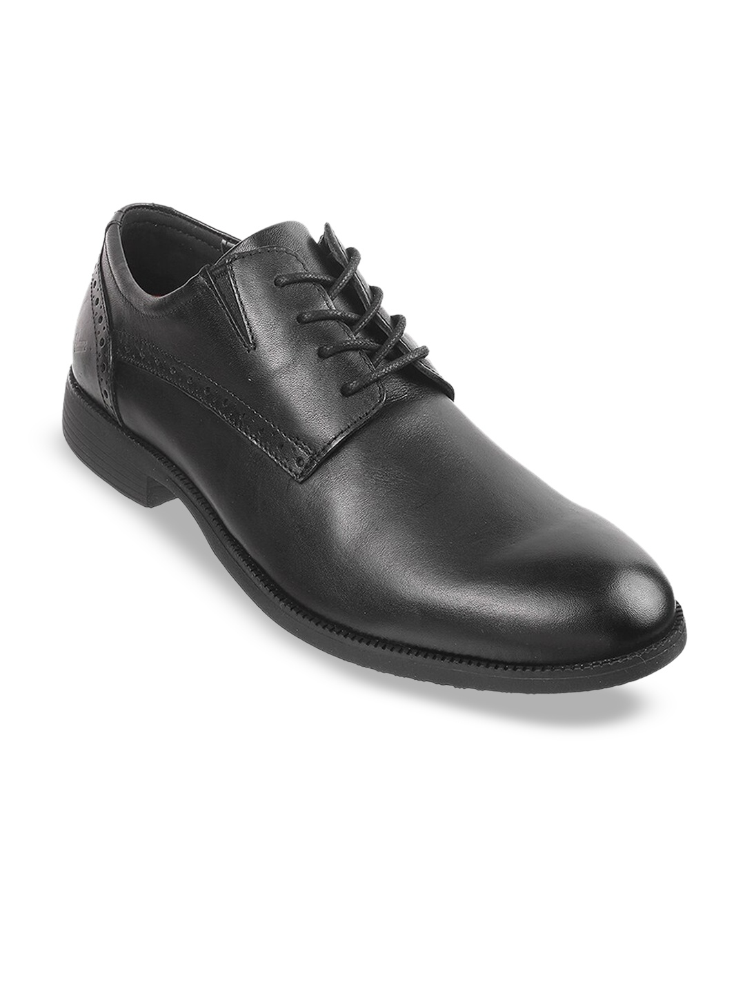 

Metro Men Textured Leather Formal Derbys, Black