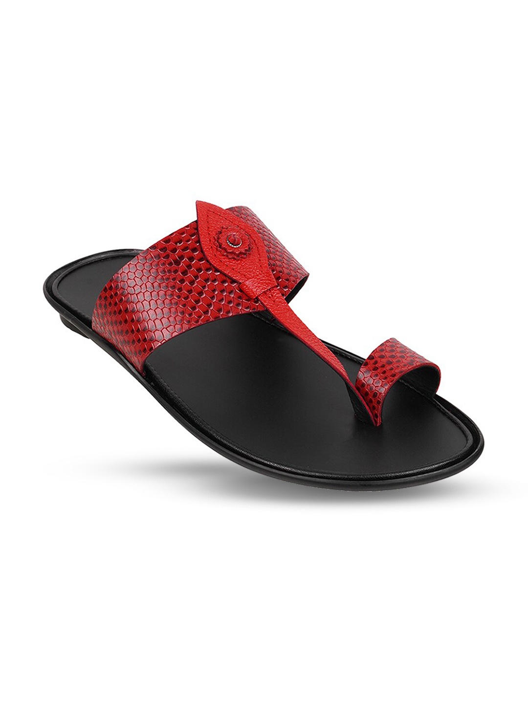 

Mochi Men Leather Comfort Sandals, Red