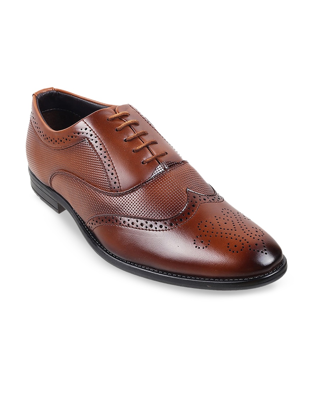 

WALKWAY by Metro Men Textured Formal Brogues, Tan