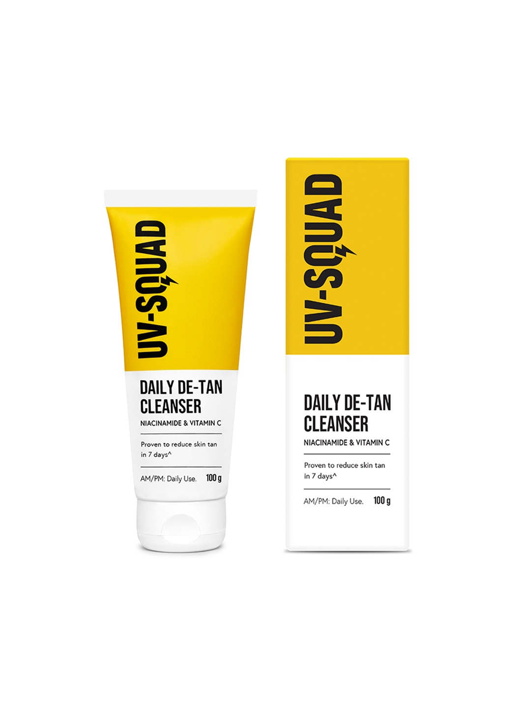 

UV Squad Daily De-Tan Cleanser with Niacinamide & Vitamin C - 100 g, White