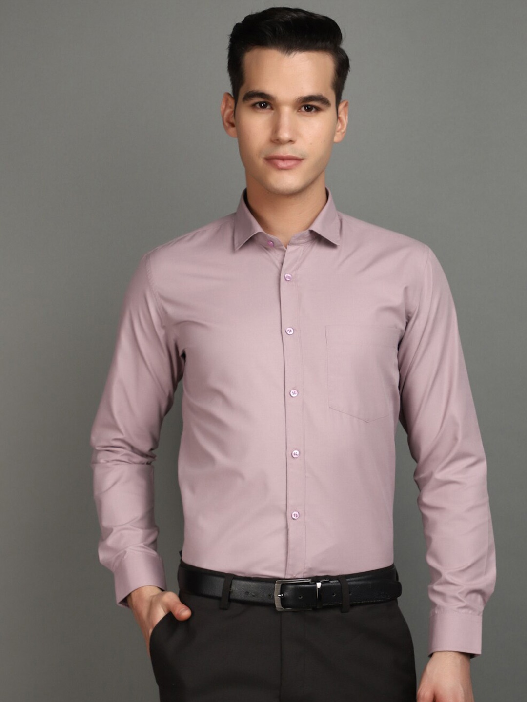 

V-Mart Spread Collar Formal Shirt, Mauve