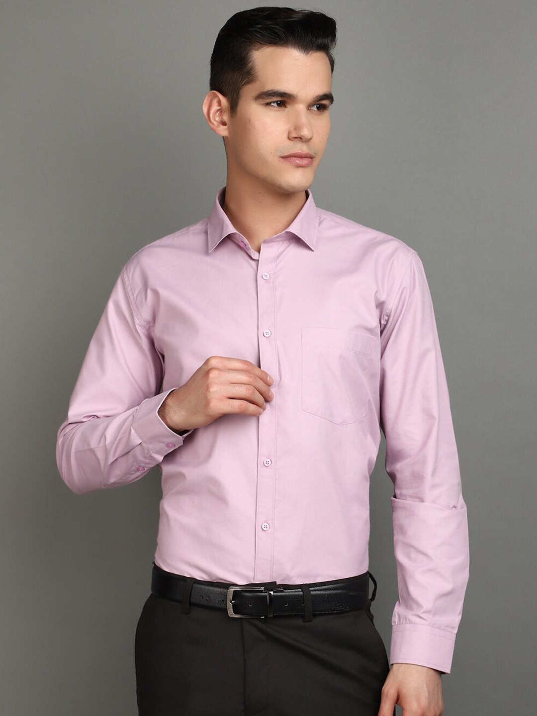 

V-Mart Spread Collar Formal Shirt, Purple