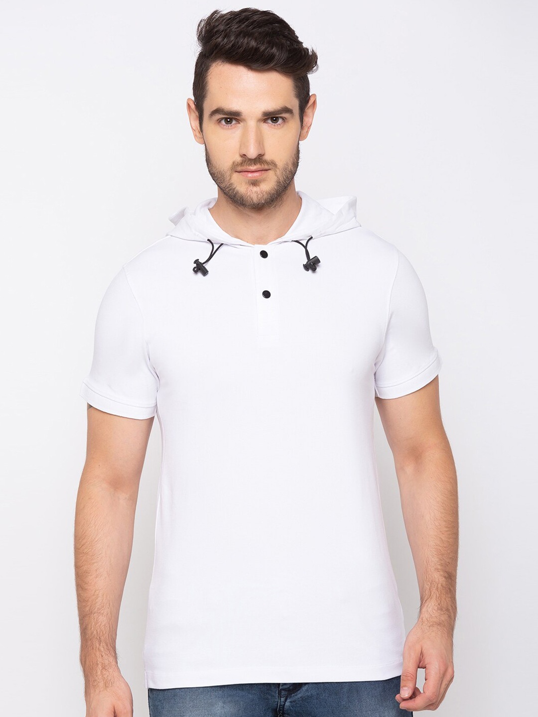 

Kenneth Cole Hooded Neck Slim Fit T-shirt, White