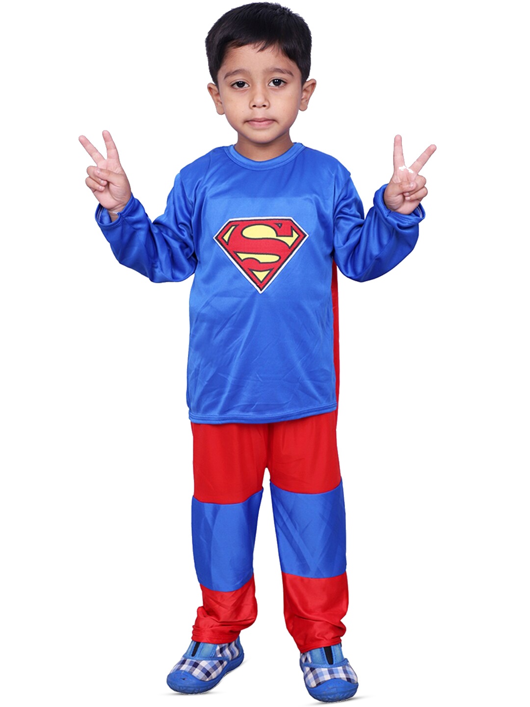 

BAESD Boys Graphic Printed T-shirt With Trouser Superman Costume Wear, Blue
