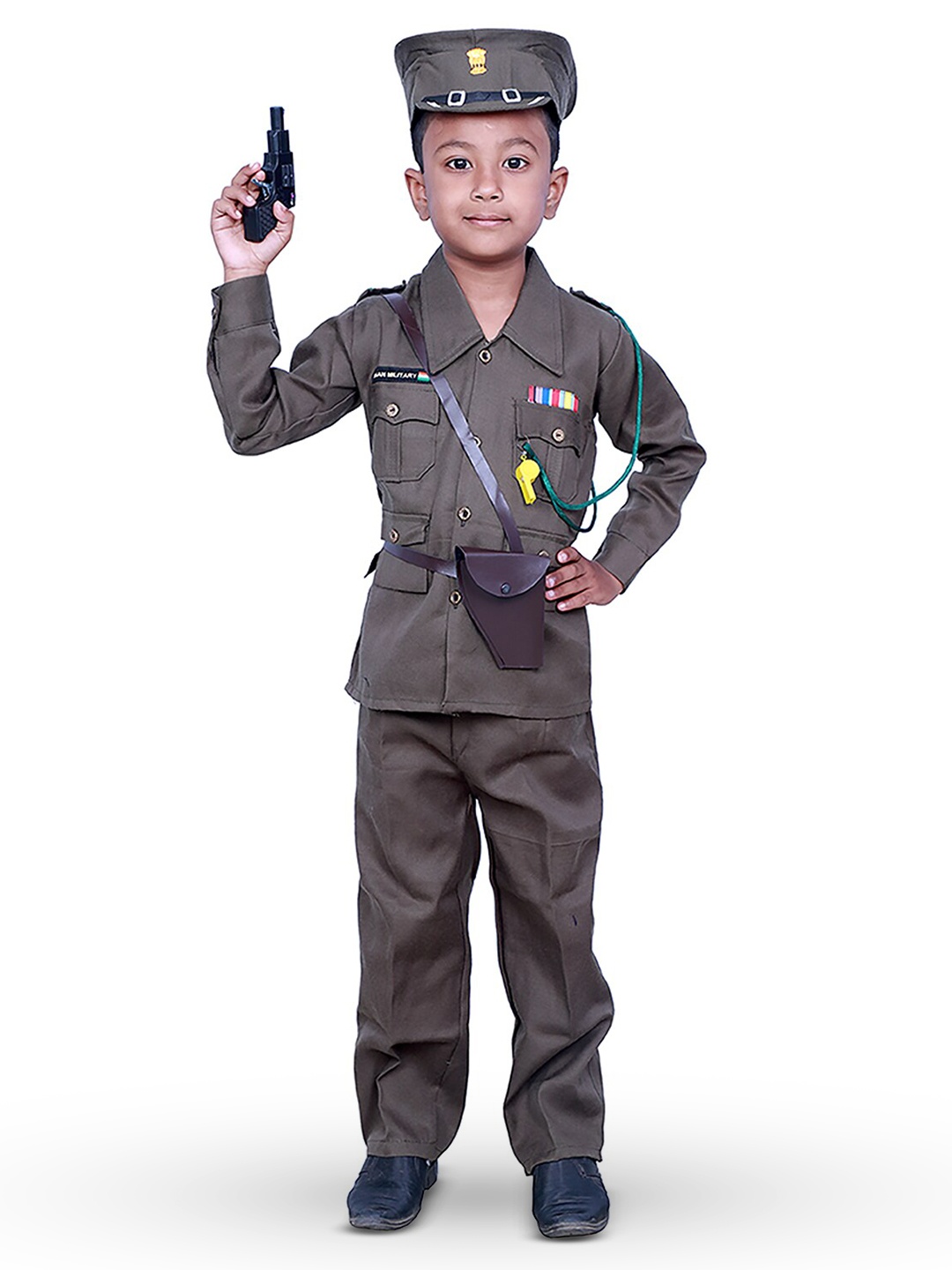 

BAESD Boys Military Shirt with Trousers, Green