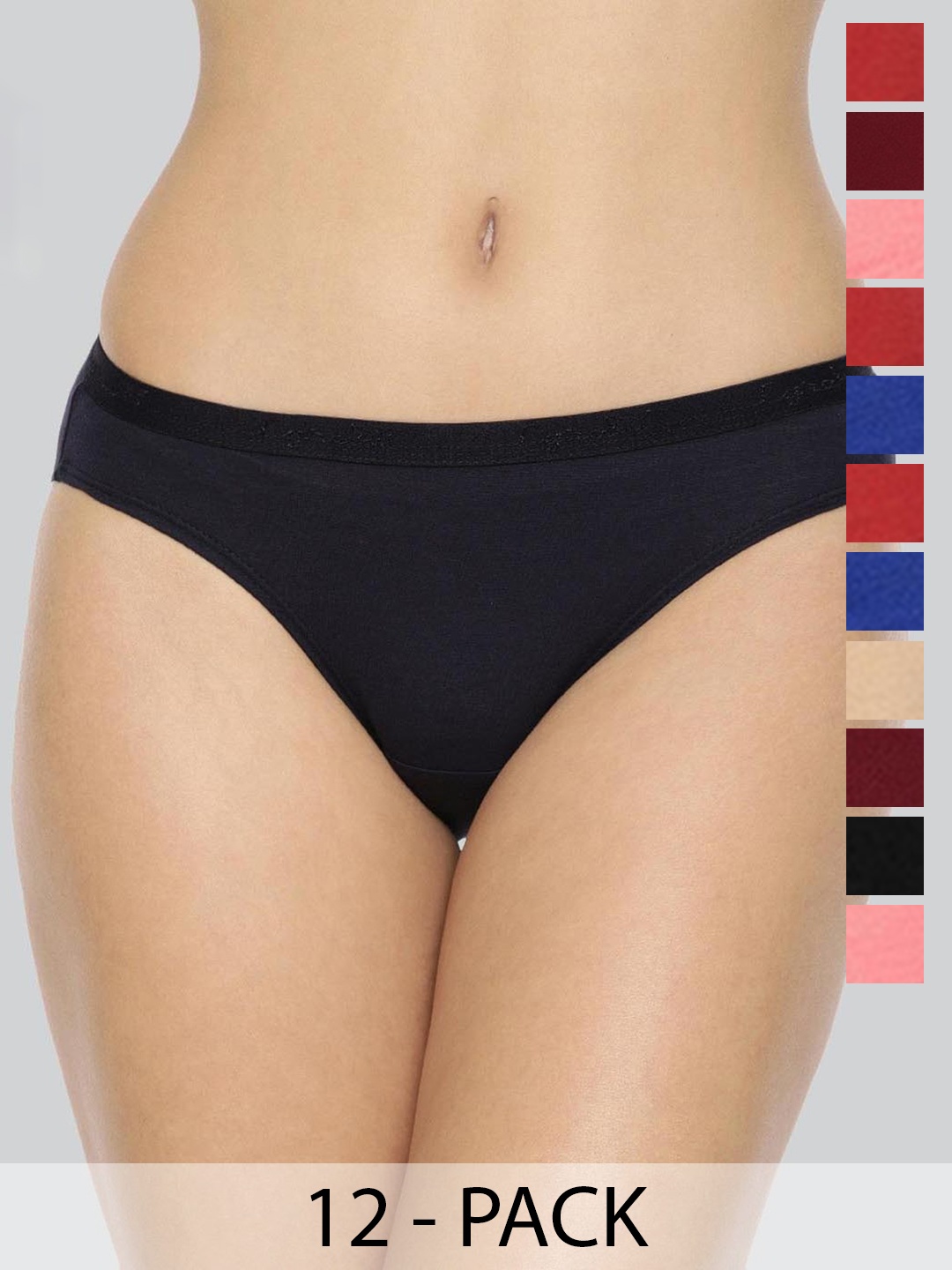 LYRA Pack Of 12 Assorted Anti-Odour Bikini Briefs
