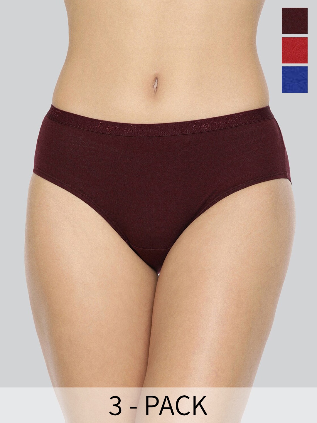 LYRA Pack Of 3 Assorted Anti-Odour Hipster Briefs