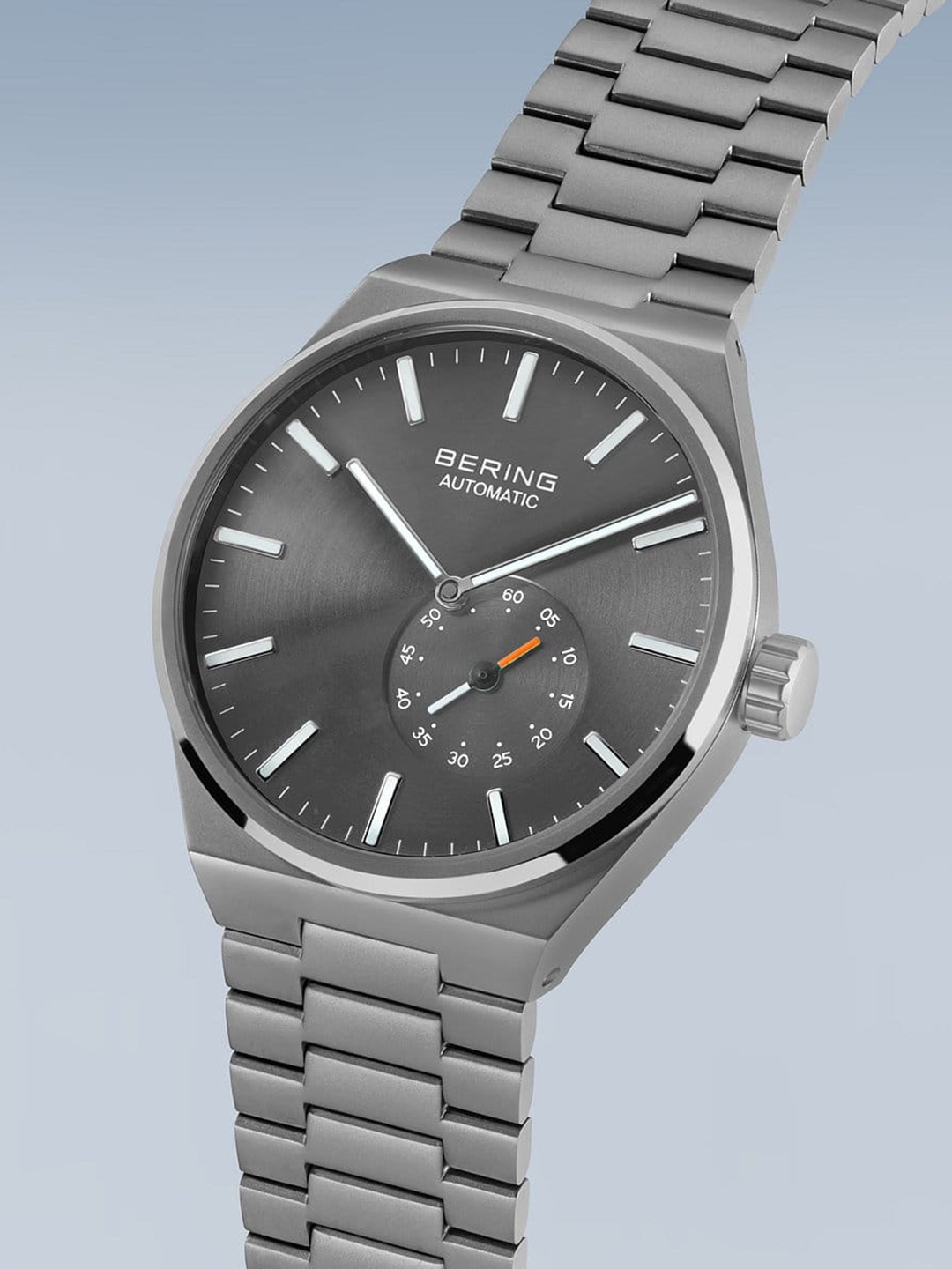 

BERING Men Stainless Steel Analogue Automatic Motion Powered Watch 19441-777, Grey