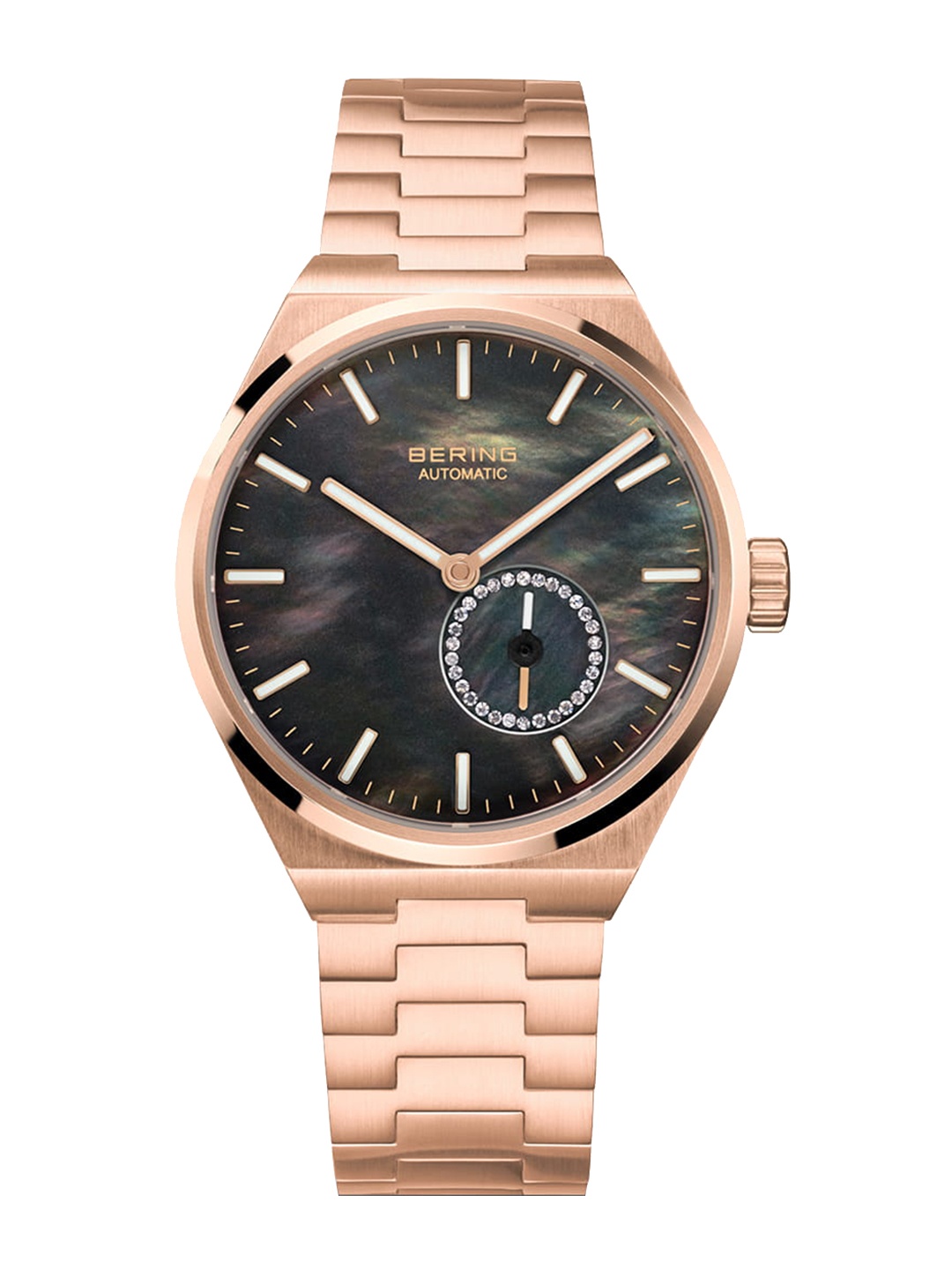 

BERING Women Stainless Steel Analogue Automatic Motion Powered Watch 19435-762, Rose gold