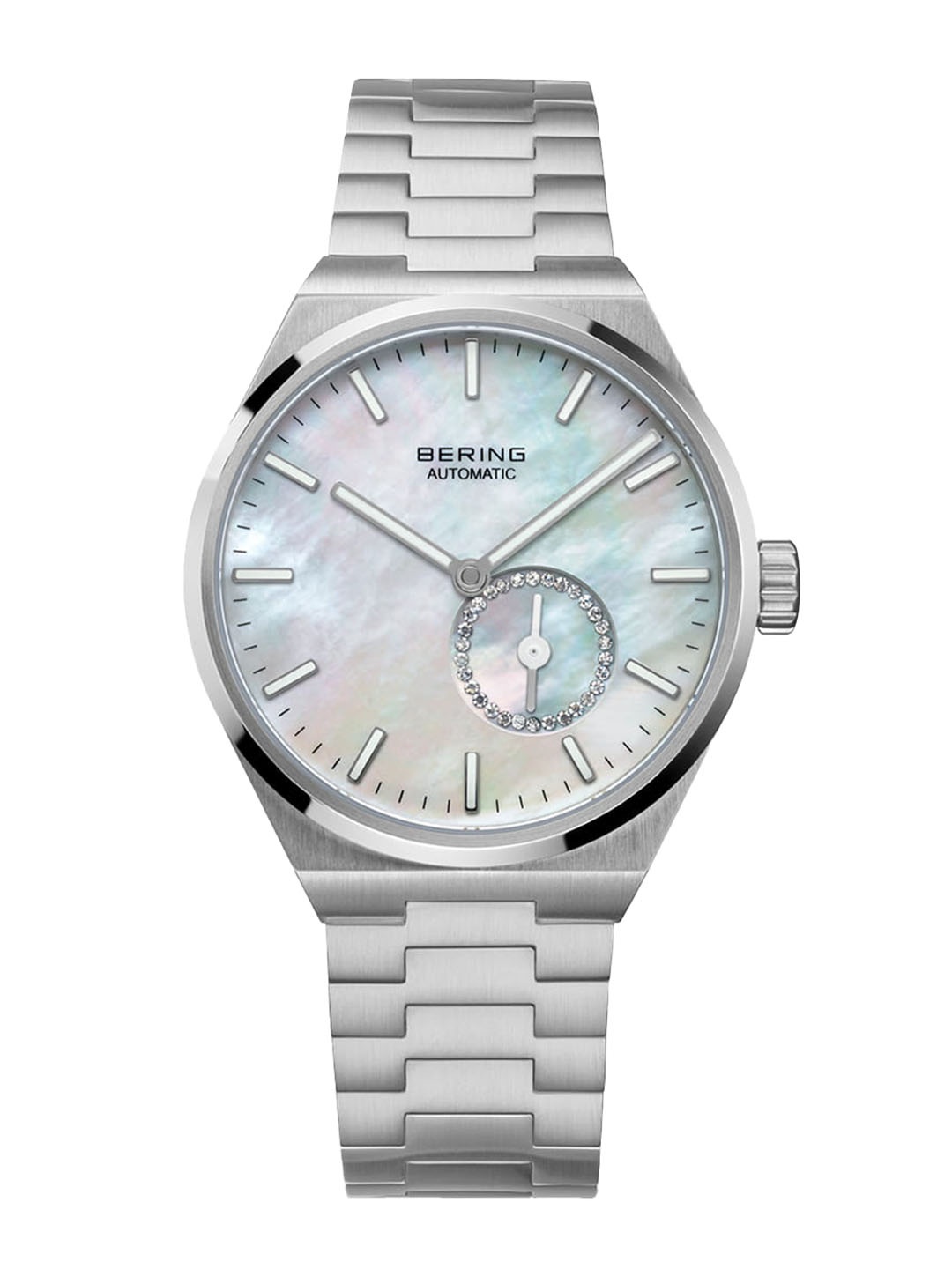 

BERING Women Automatic Mother of Pearl Dial & Stainless Steel Analogue Watch 19435-704, Silver