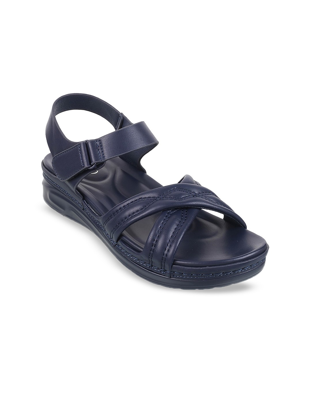 

Metro Textured Open Toe Comfort Heels, Blue