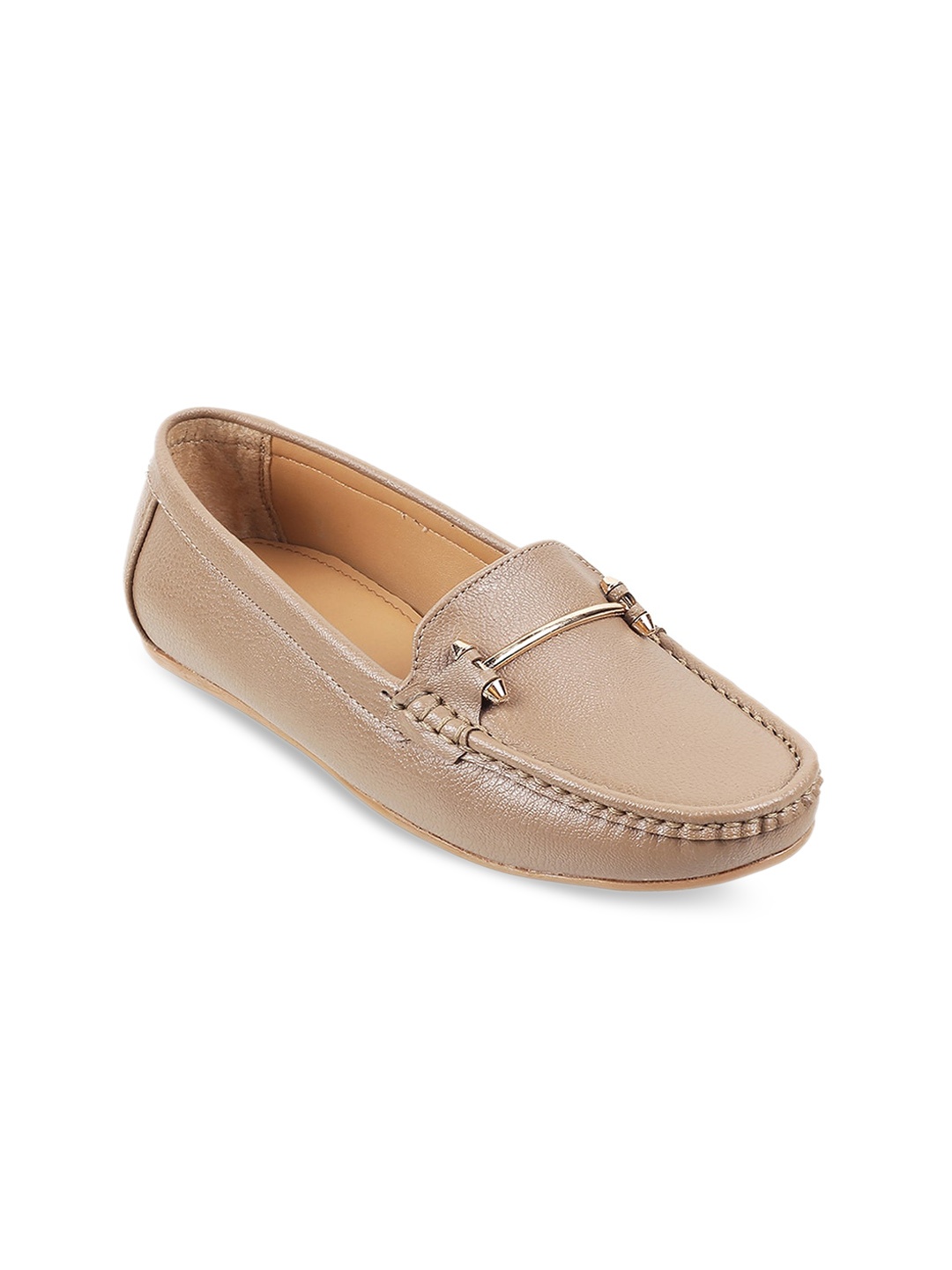 

WALKWAY by Metro Women Round Toe Horsebit Loafers, Beige