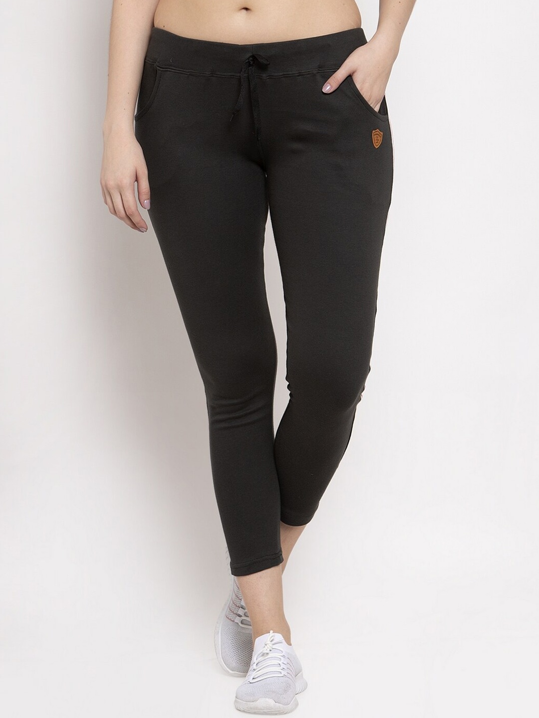 

Miaz Lifestyle Women Skinny-Fit Pure Cotton Sports Track Pants, Grey