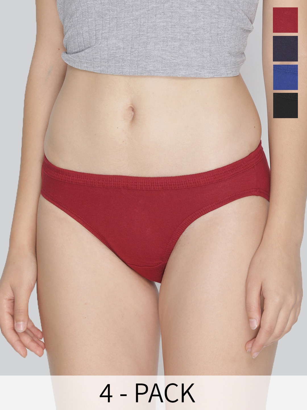 

LYRA Pack Of 4 Assorted Anti-Odour Bikini Briefs