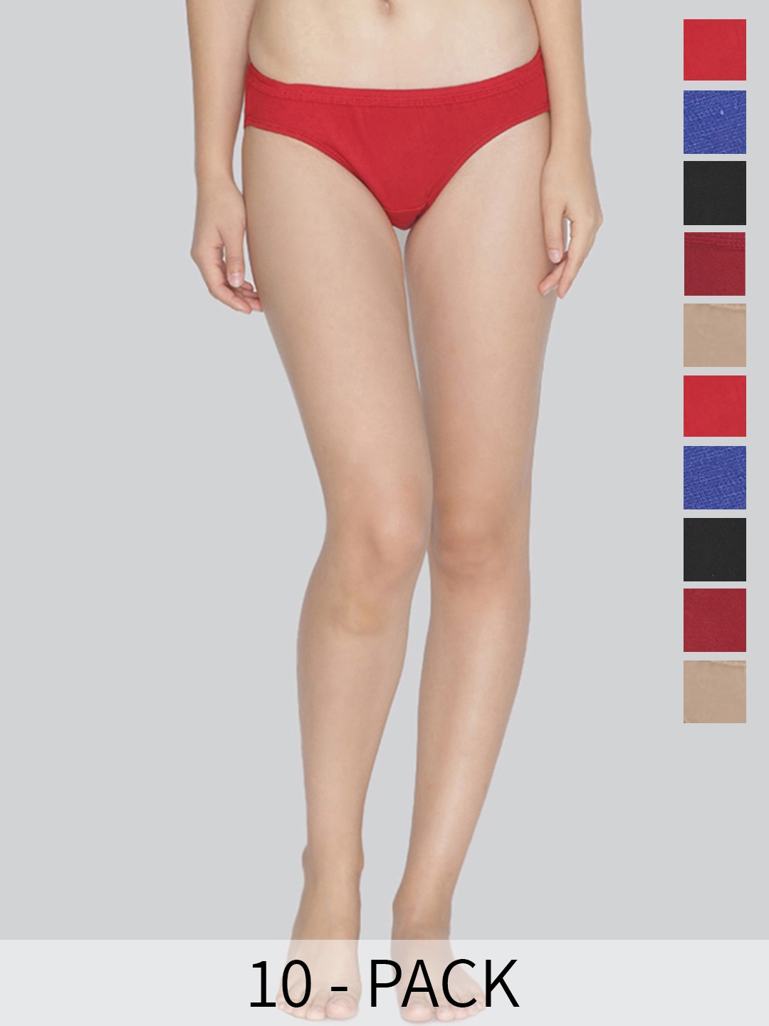

LYRA Pack Of 10 Assorted Anti-Odour Bikini Briefs