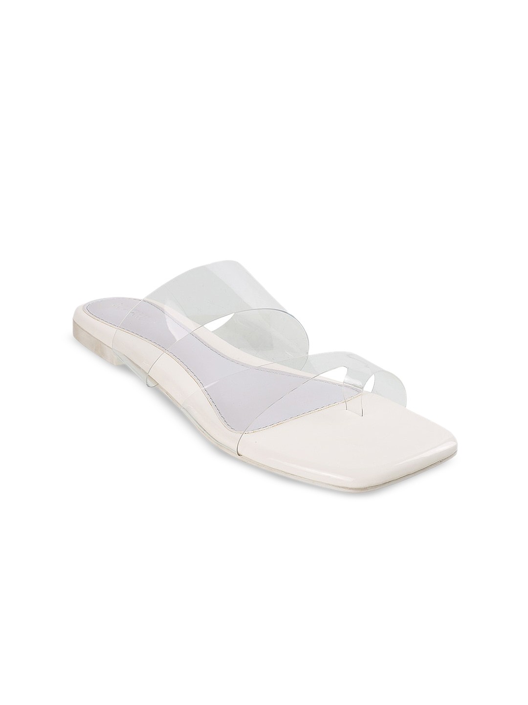 

Mochi Open Toe Flats, White