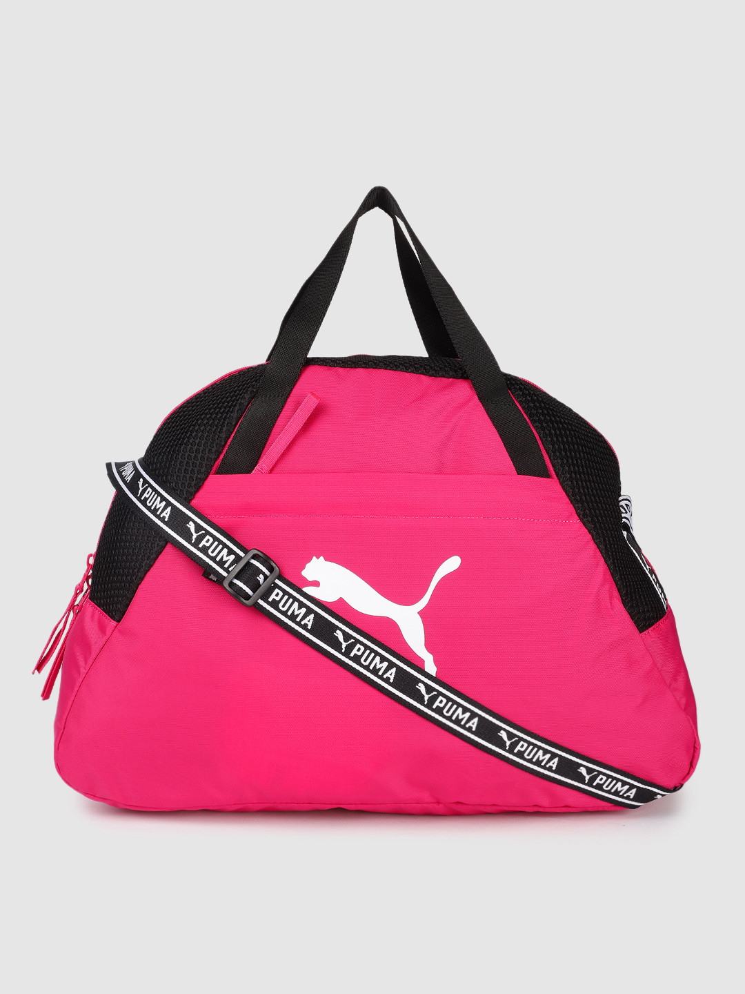 

Puma Women Brand Logo Printed Active Training Duffel Bag, Pink