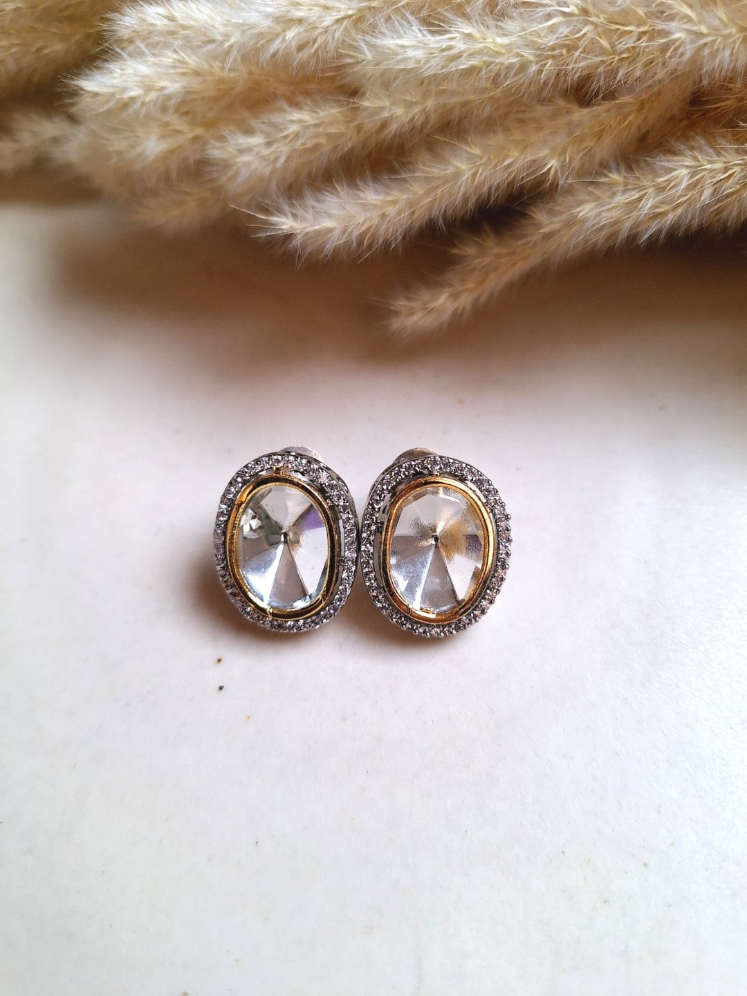 

XAGO Gold-Plated Circular Shape Studs Earrings