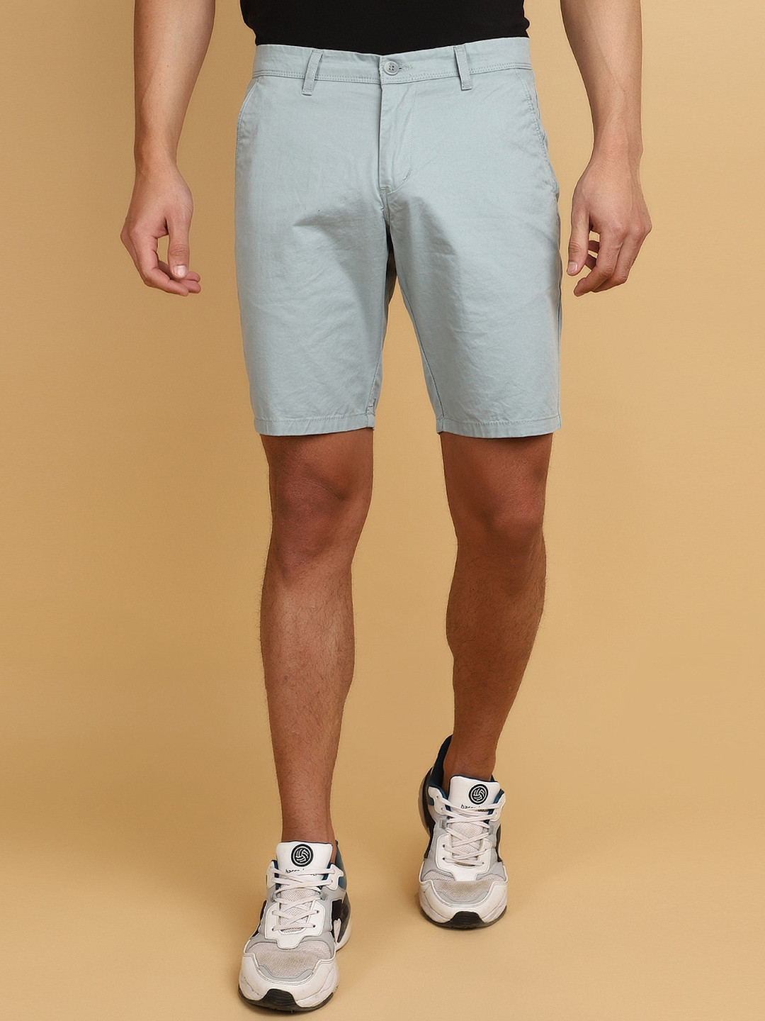 

V-Mart Men Mid-Rise Cotton Shorts, Green