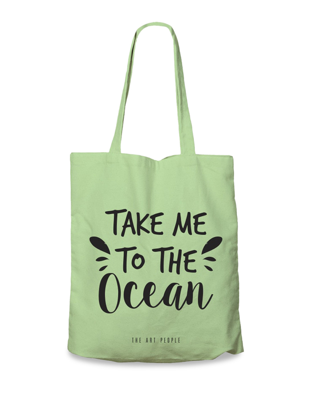 

The Art People Typography Printed Shopper Tote Bag, Green