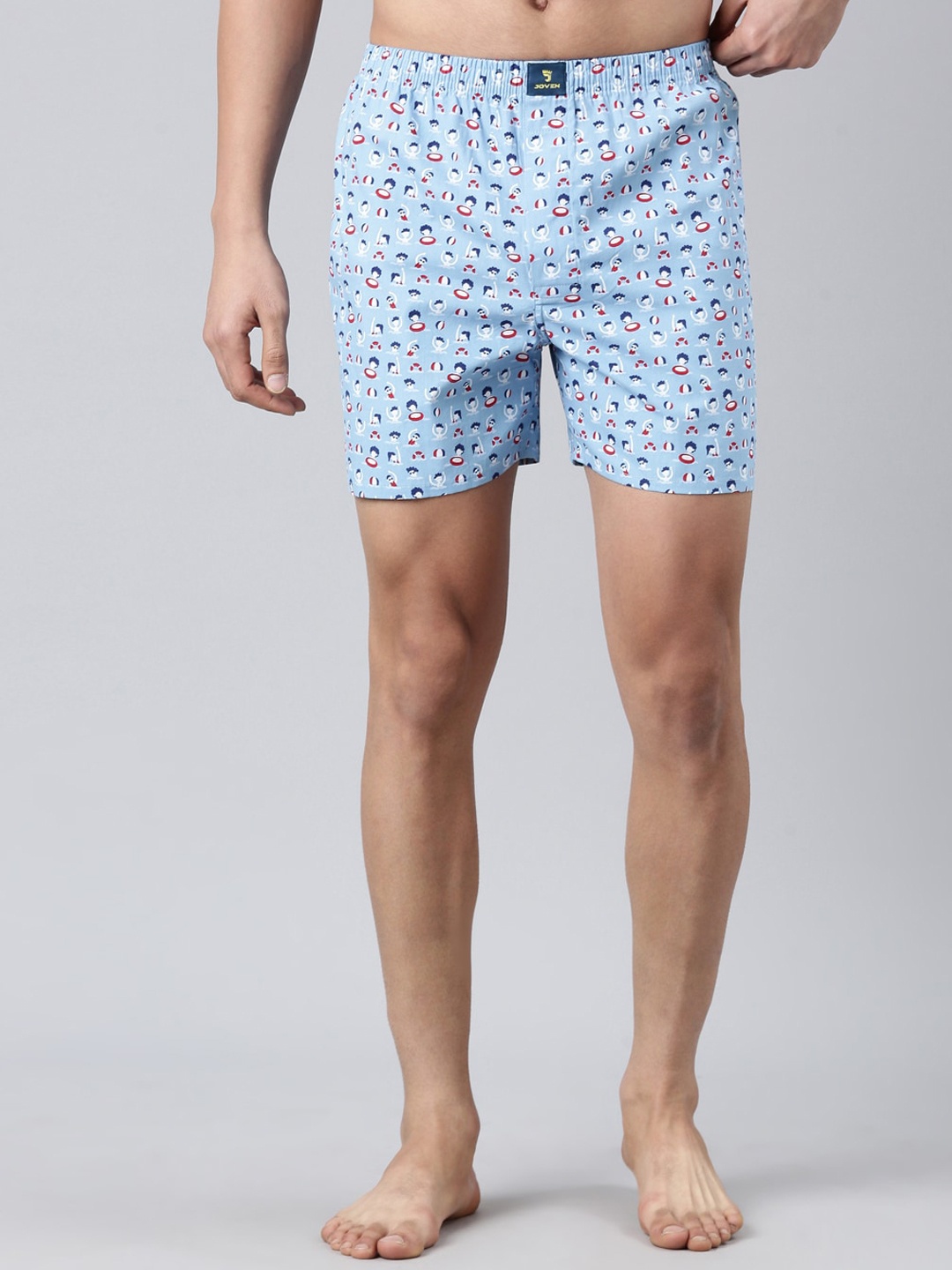 

Joven Printed Pure Cotton Boxers JB1P-BSW, Blue