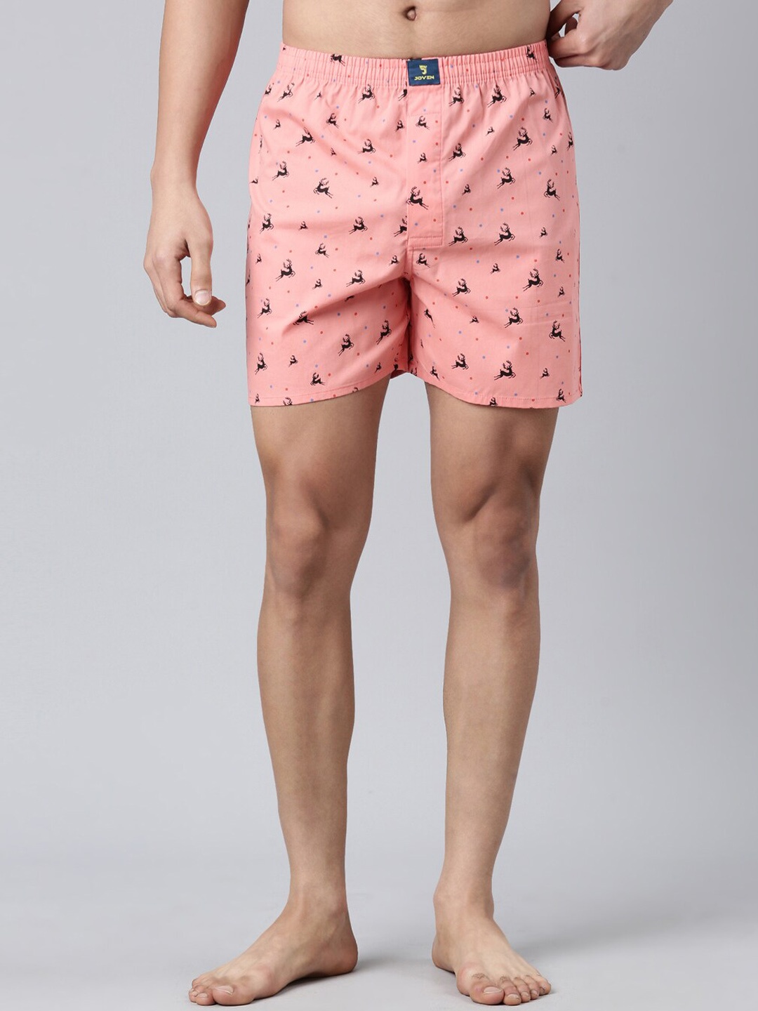 

Joven Printed Pure Cotton Boxers JB1P-PD, Peach