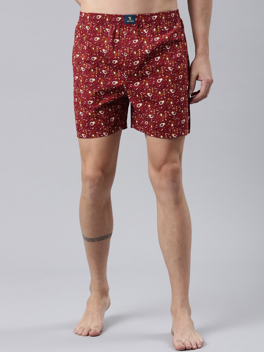 

Joven Printed Pure Cotton Boxers JB1P-WG, Maroon