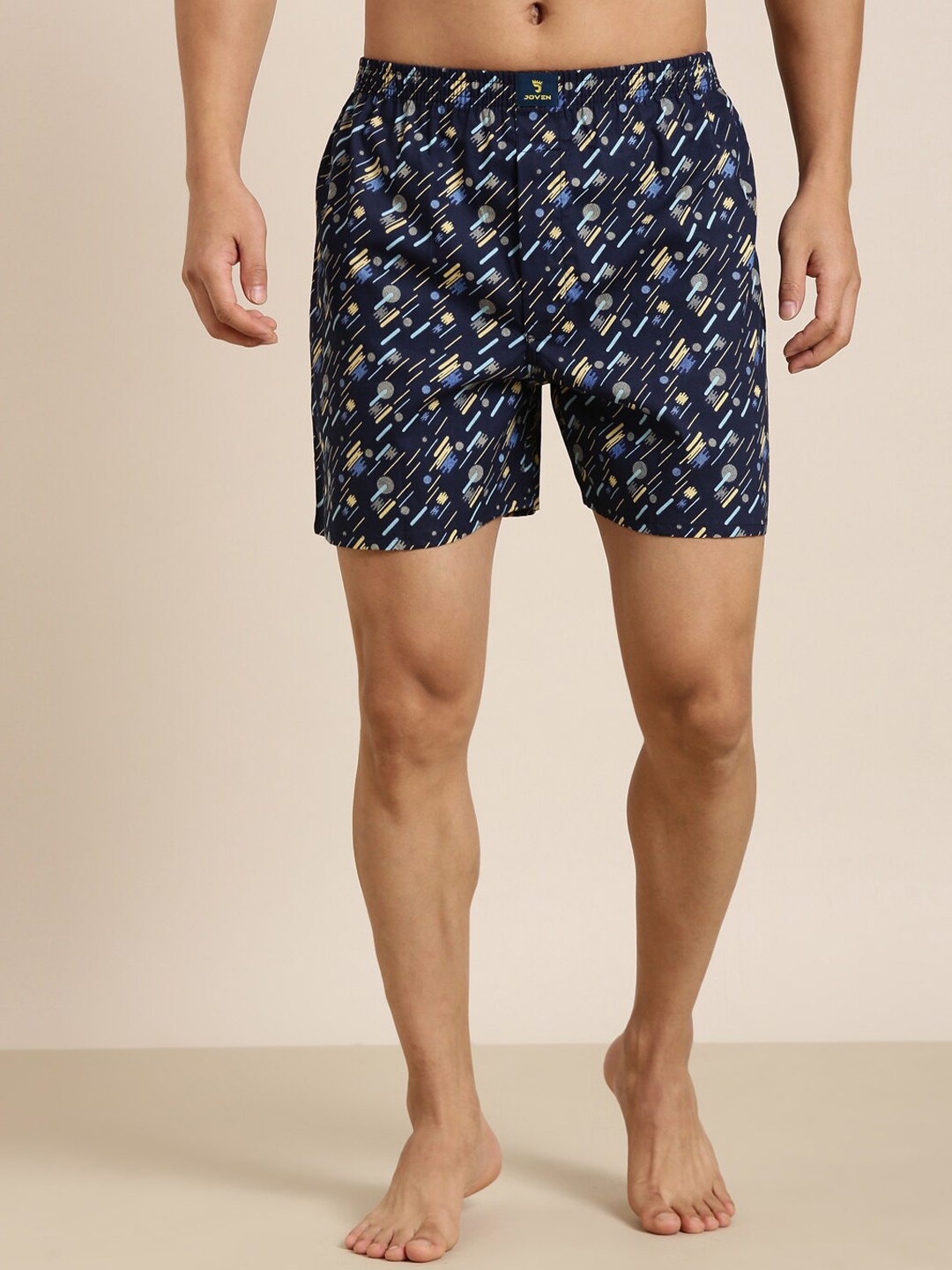 

Joven Men Printed Shorts, Navy blue