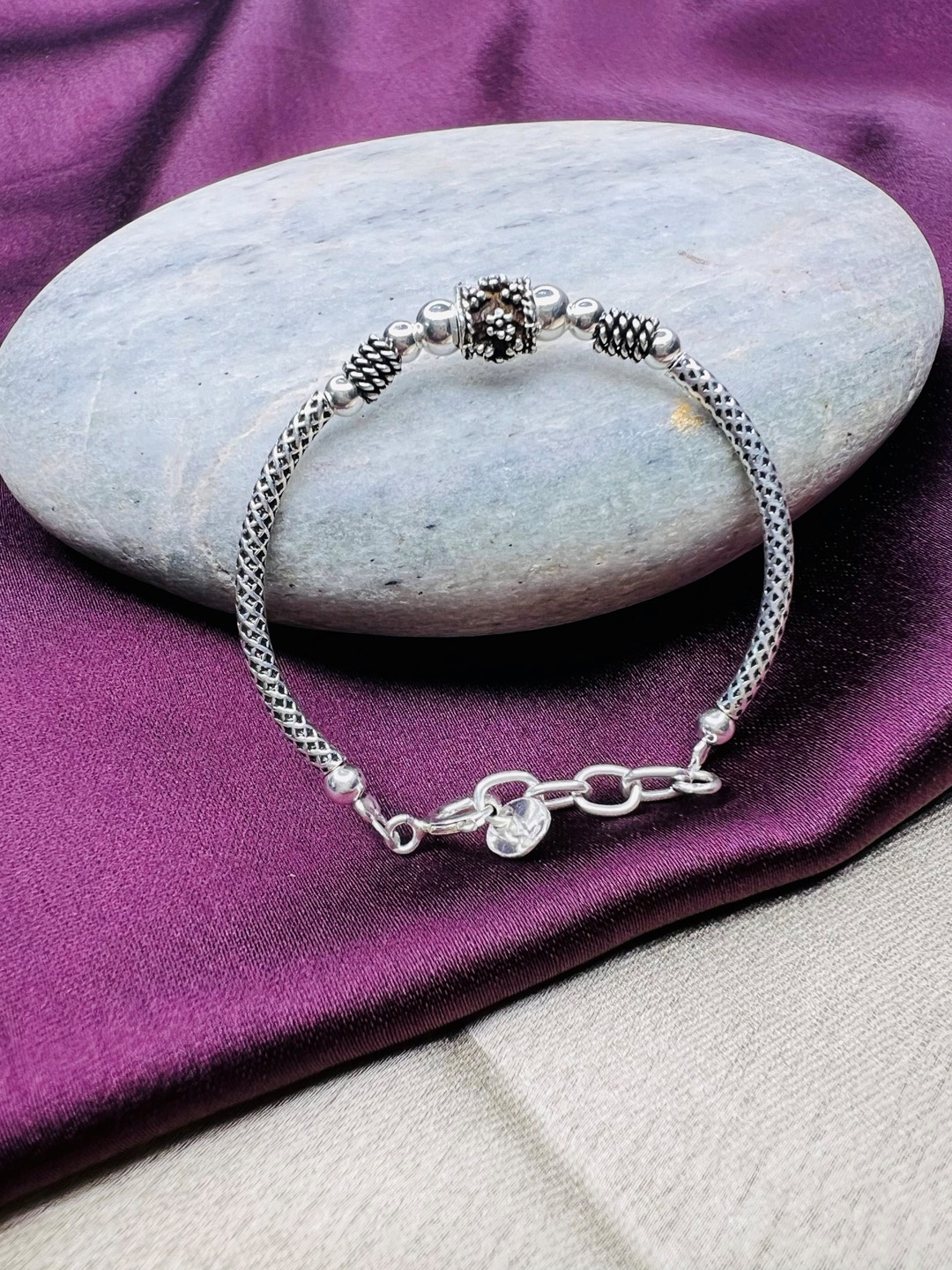 

Arte Jewels Infants Sterling Silver Oxidised Wraparound Bracelet