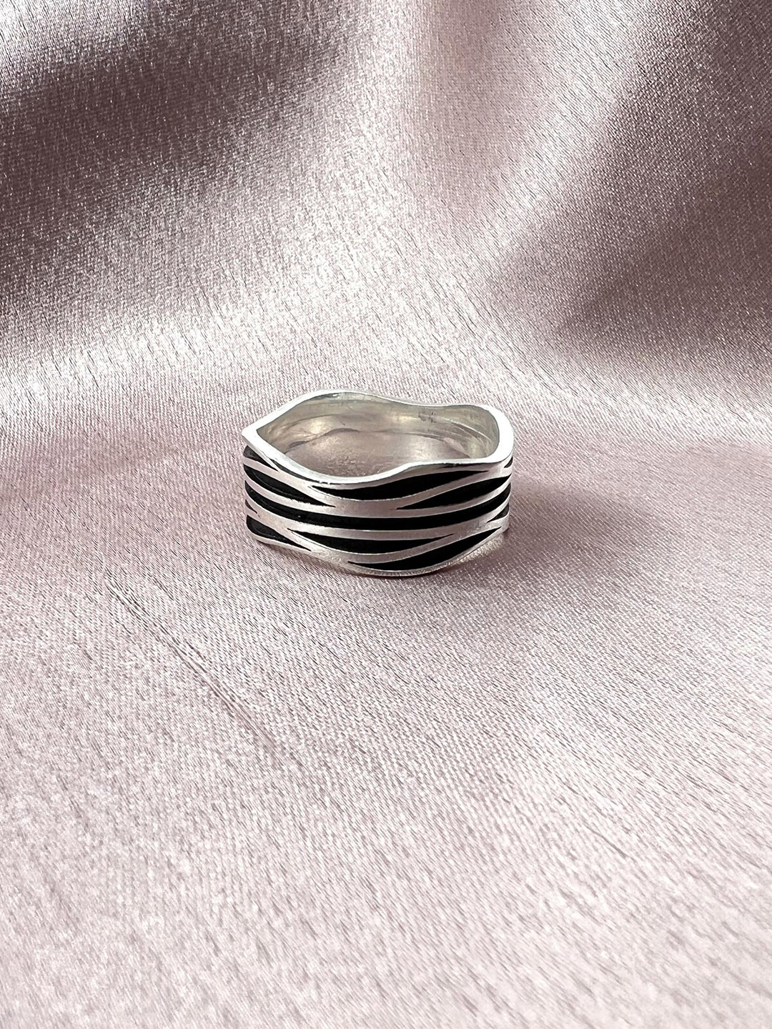 

Arte Jewels Men 92.5 Sterling Silver Adjustable Finger Ring