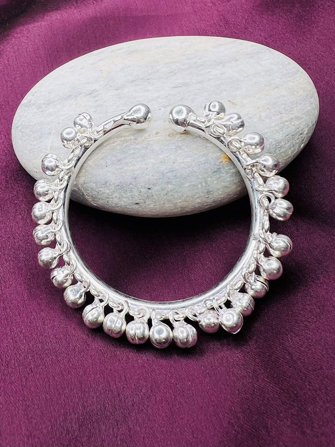 

Arte Jewels 925 Sterling Silver Ghungroo Bangle
