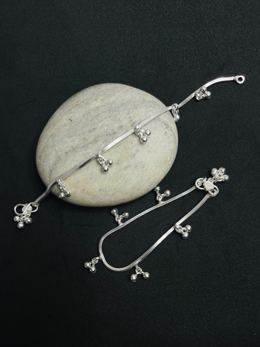

Arte Jewels Girls Set Of 2 92.5 Sterling Silver Anklets