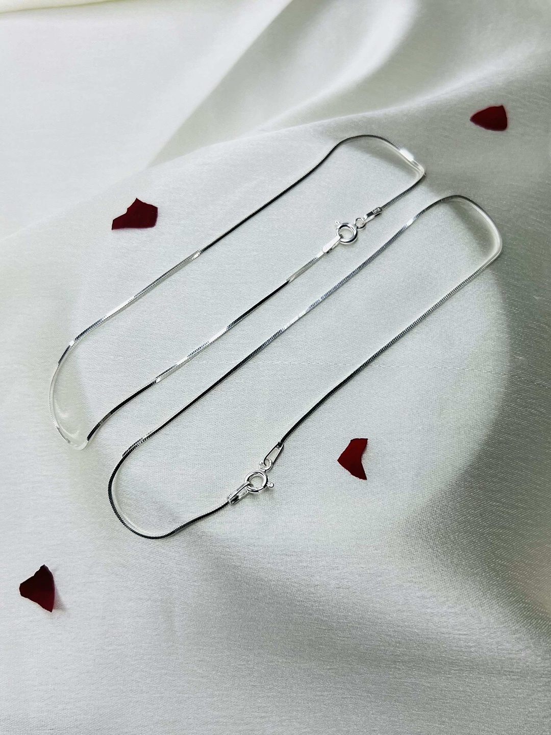 

Arte Jewels Set Of 2 92.5 Silver Anklet