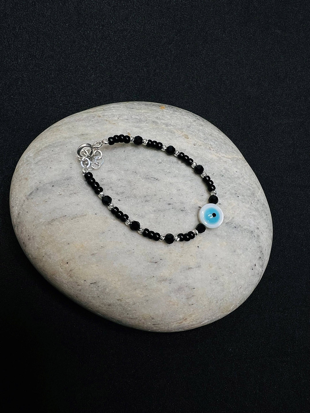 

Arte Jewels Infants 925 Sterling Silver Nazariya Evil Eye Beaded Bracelet