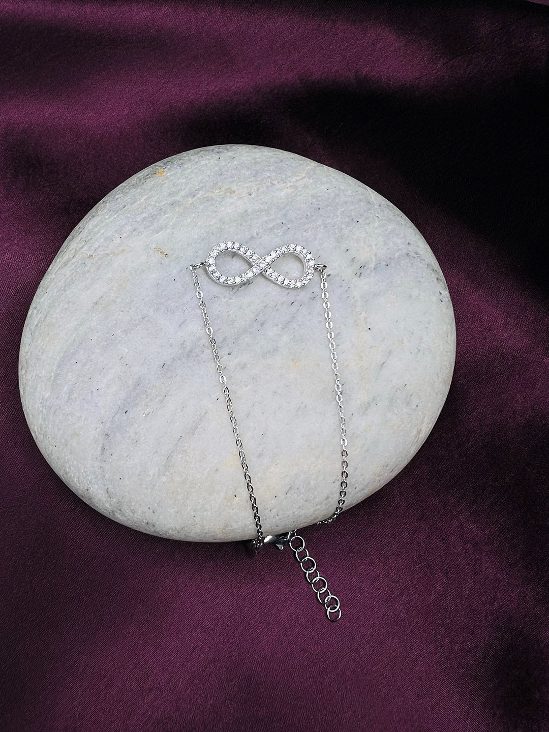 

Arte Jewels 925 Sterling Silver Infinte Initial Bracelet