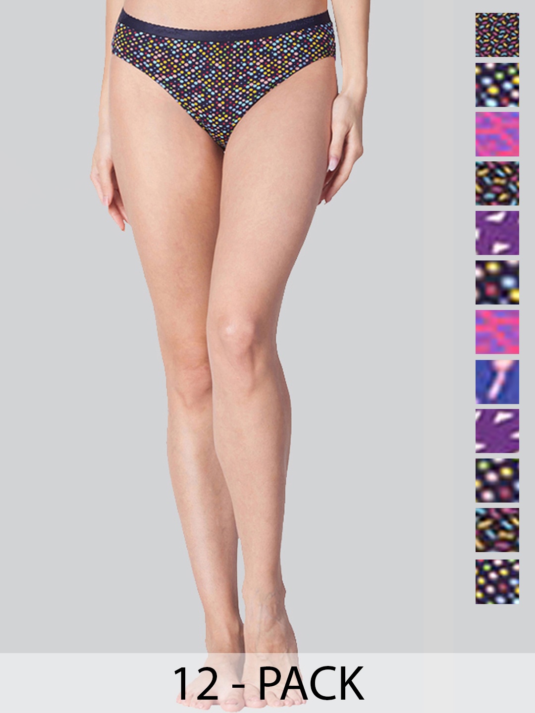 

LYRA Pack Of 12 Assorted Floral Printed Bikini Briefs