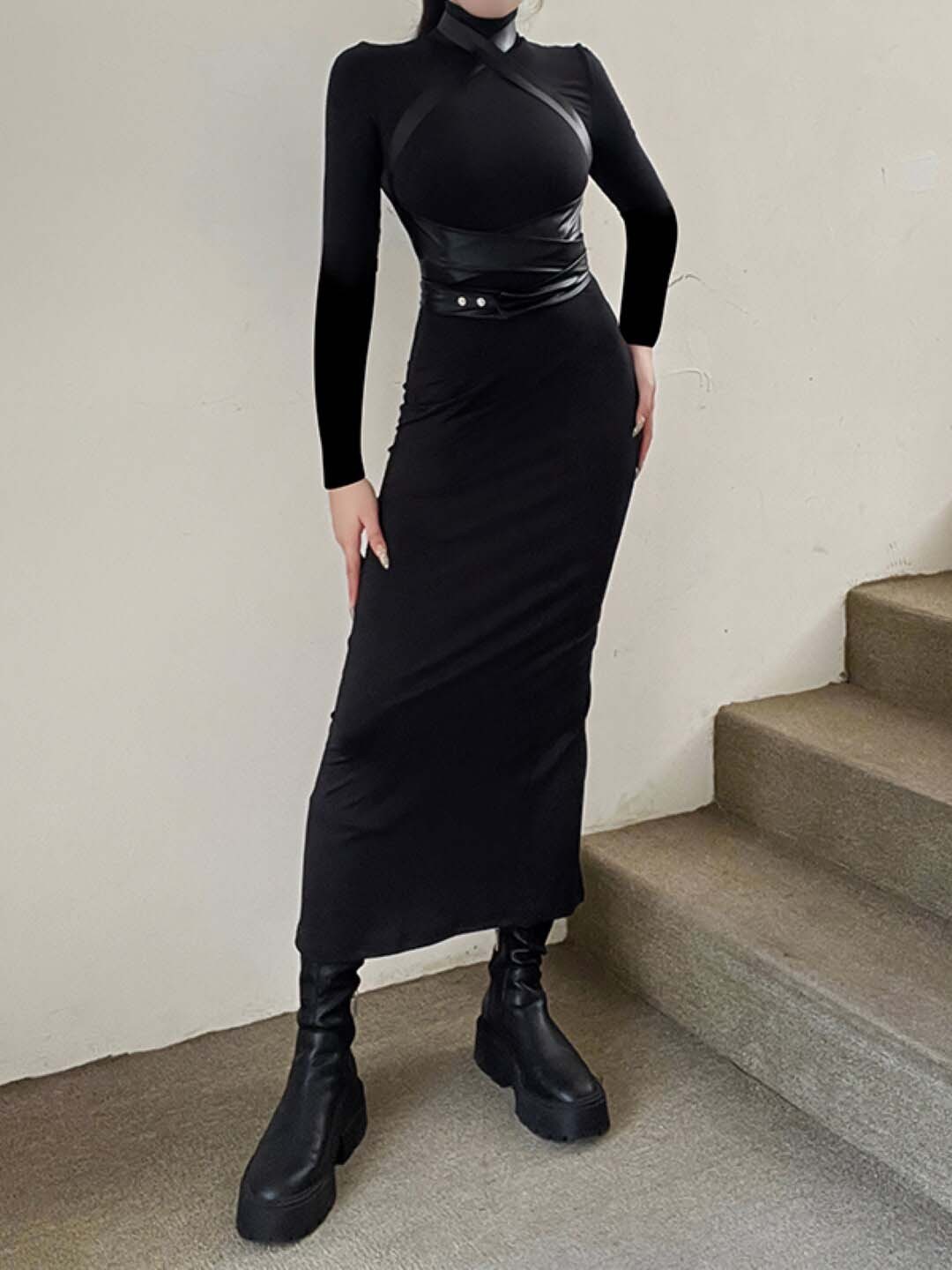 

Stylecast X KPOP Bodycon Maxi Dress, Black