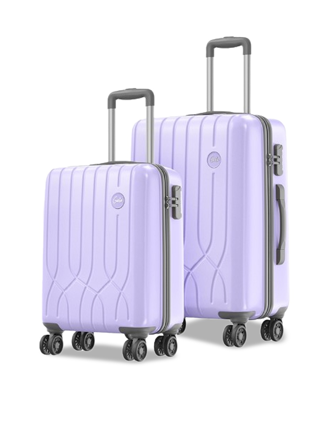 

Genie Swing Set Of 2 Hard Sided Trolley Bags - 94L, Lavender