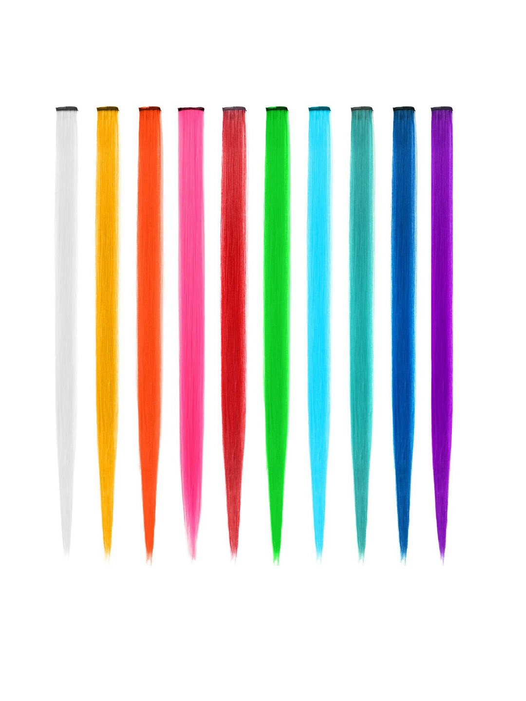 

FIMBUL 12-Pcs Clip In Colored Hair Extension, Multi