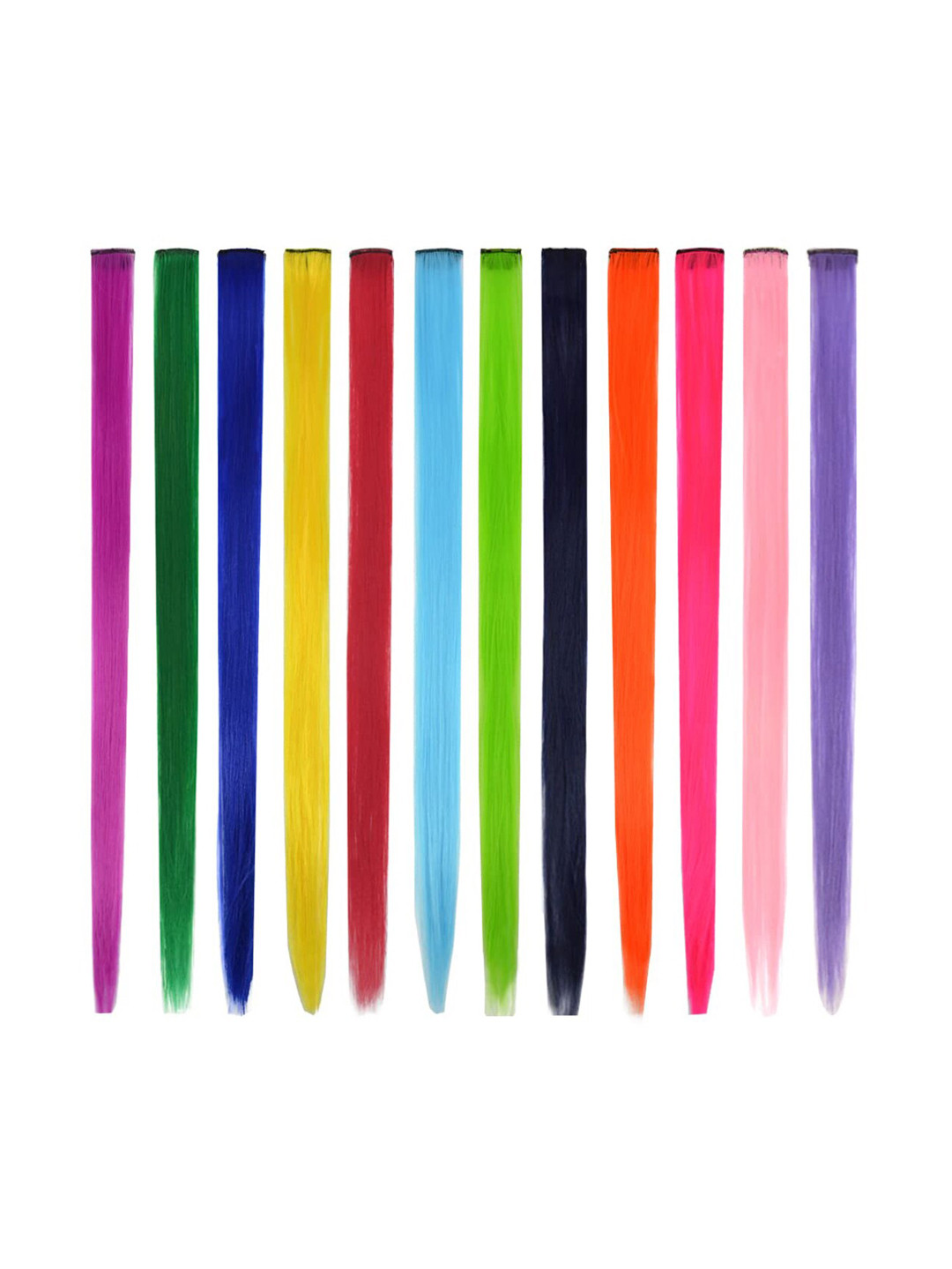 

Krelin 12-Pcs Clip In Colored Hair Extension, Multi