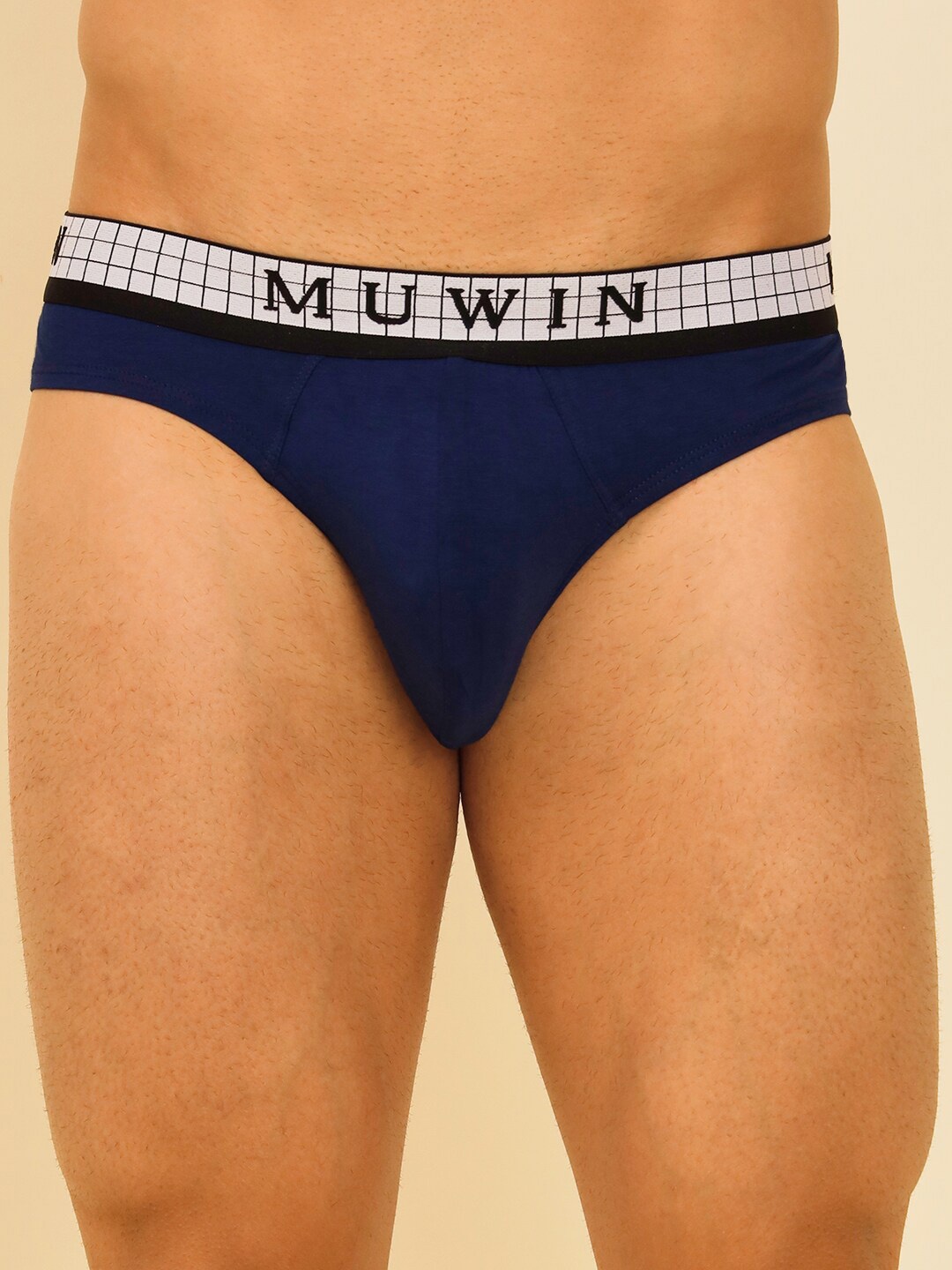 

MUWIN Low-Rise Cotton Basic Briefs MUGB104SMC, Blue