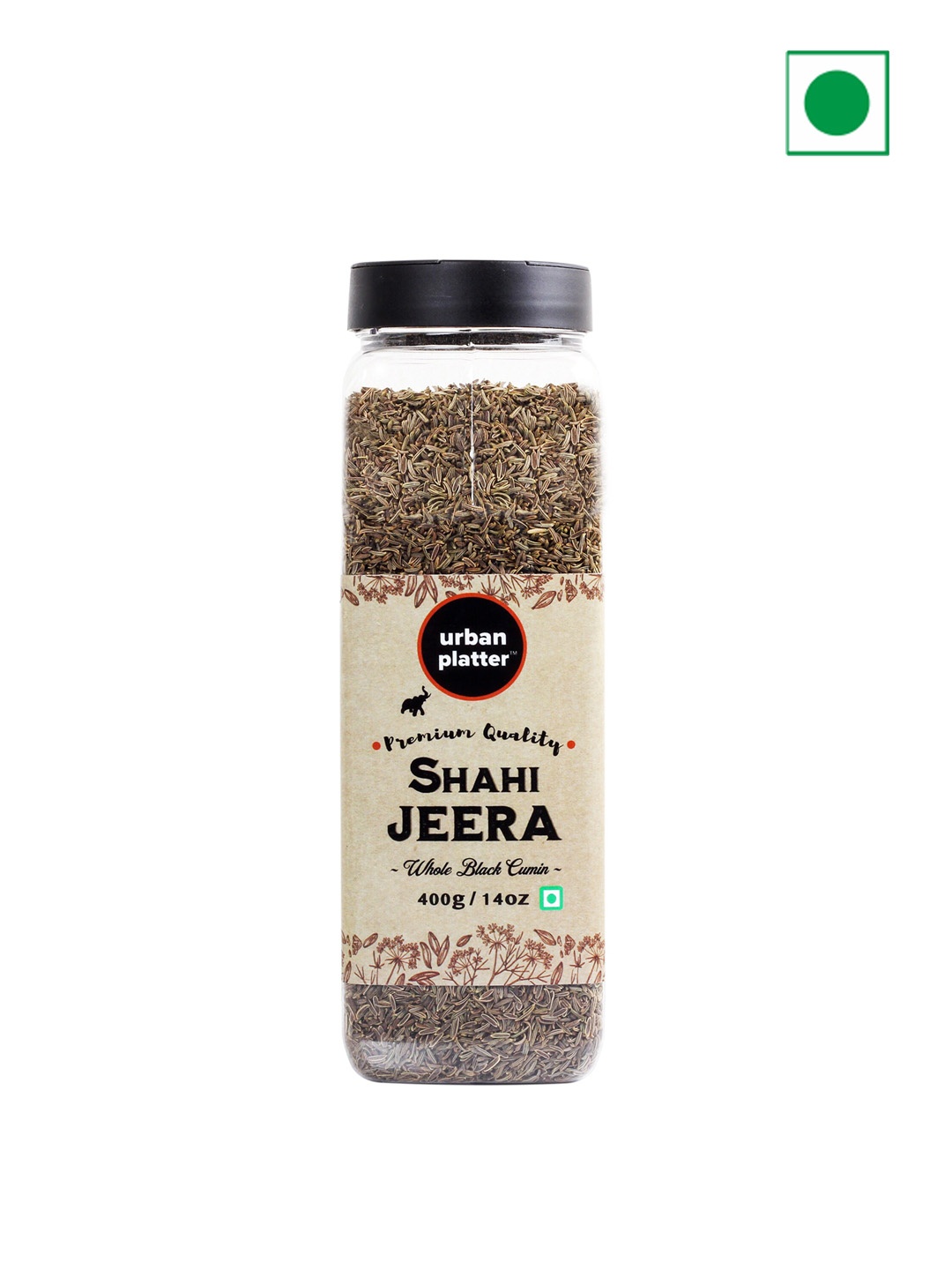 

URBAN PLATTER Whole Shahi Jeera- 400G, Black