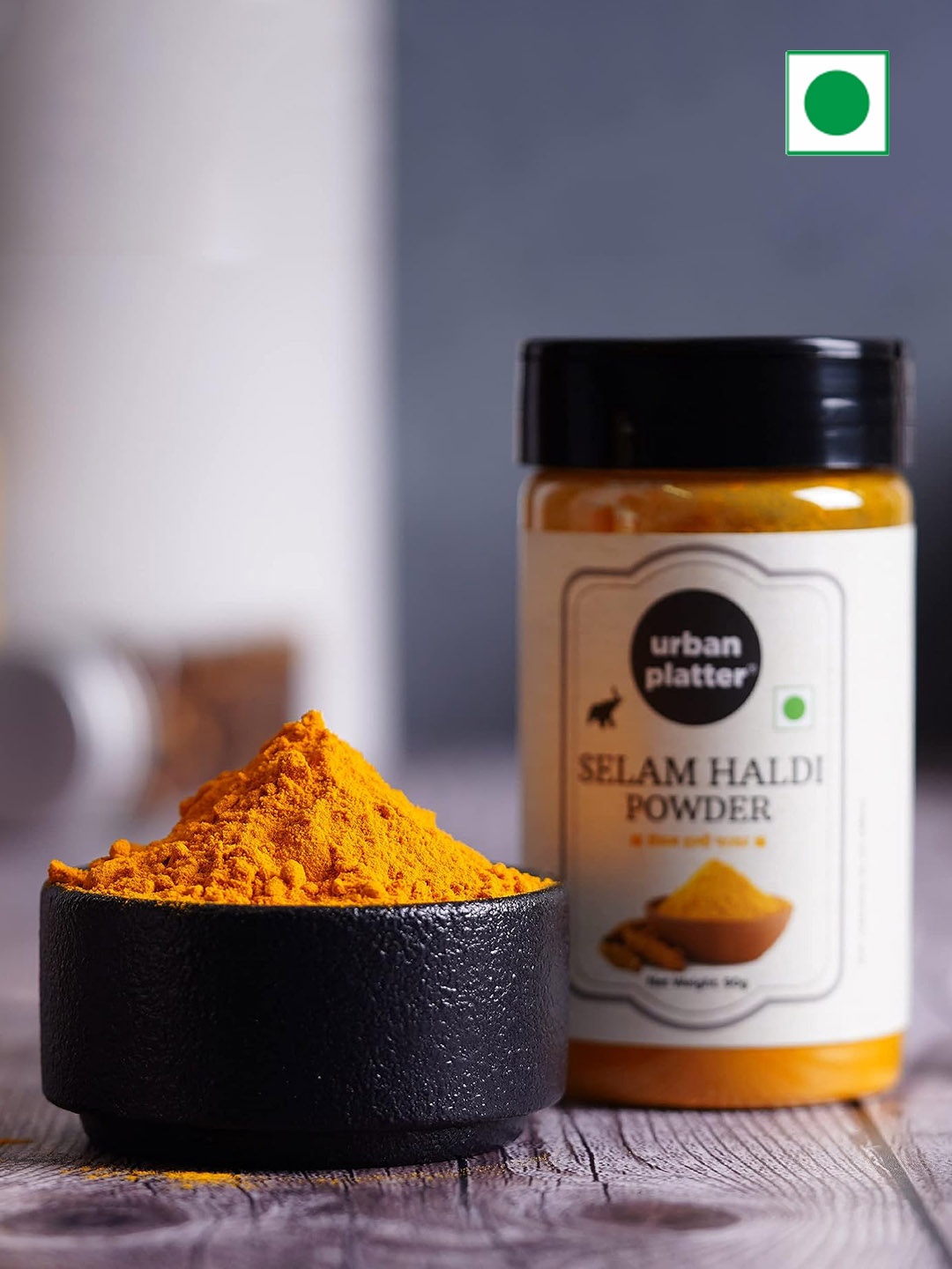 

URBAN PLATTER Turmeric Powder Shaker Jar -90 g, Mustard