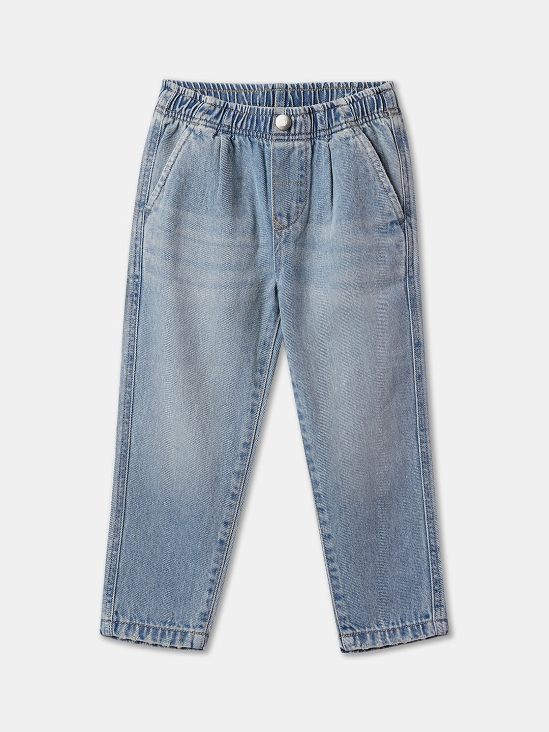 

R&B Boys Mid-Rise Clean Look Heavy Fade Jeans, Blue