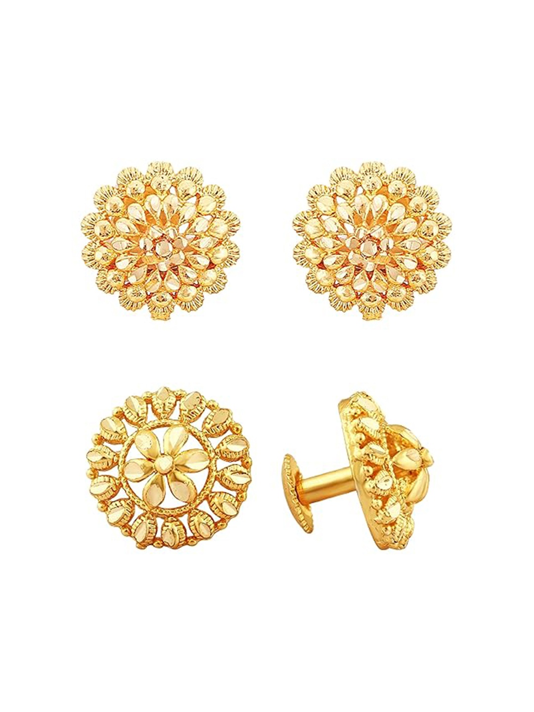 

Vighnaharta Set Of 2 Gold-Plated Studs Earrings