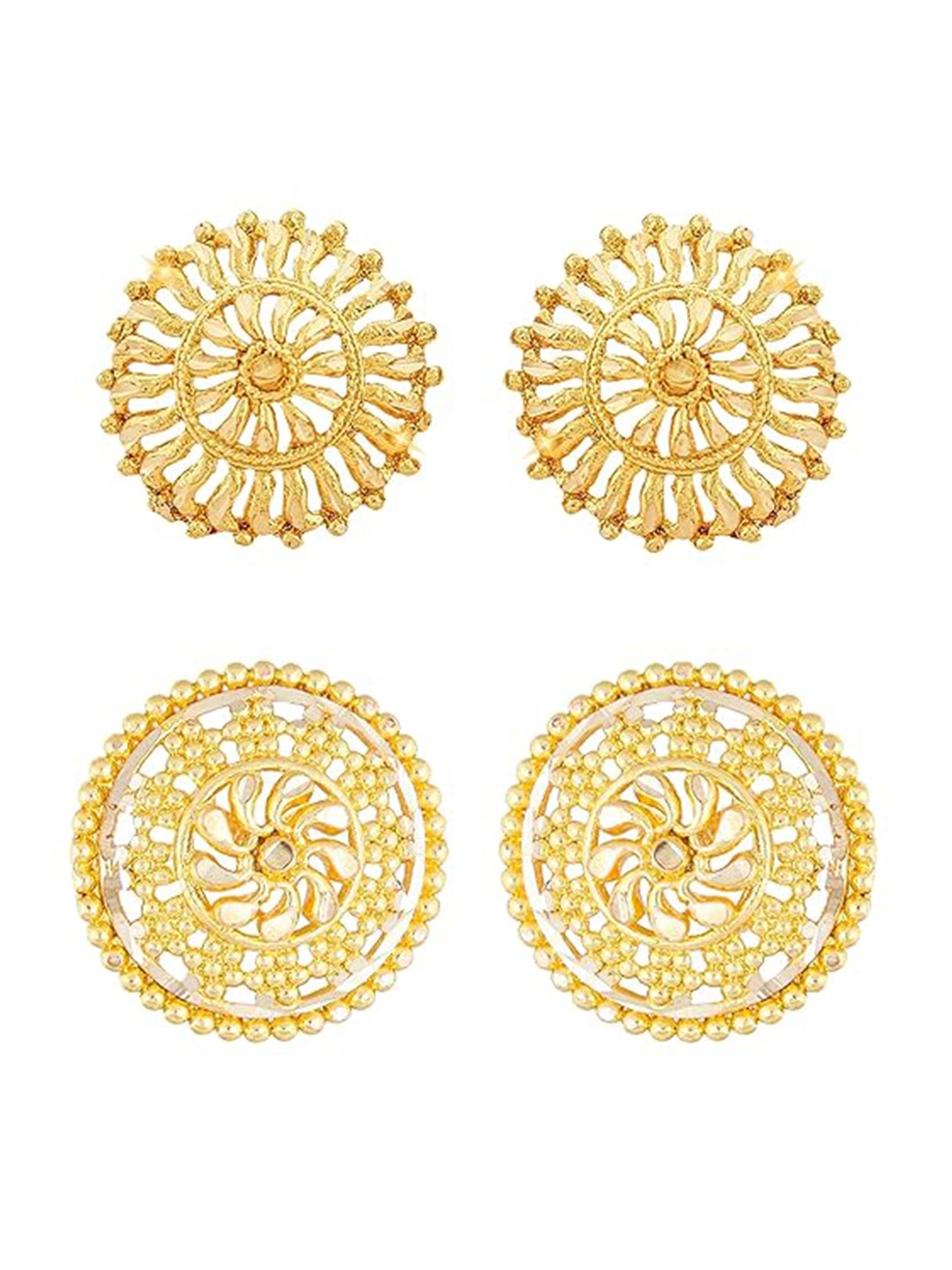 

Vighnaharta Set Of 2 Gold Plated Cubic Zirconia Studs