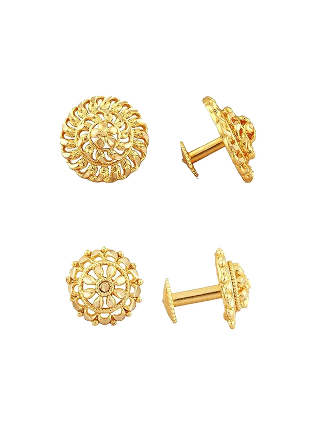 

Vighnaharta Set Of 2 Gold-Plated Studs Earrings