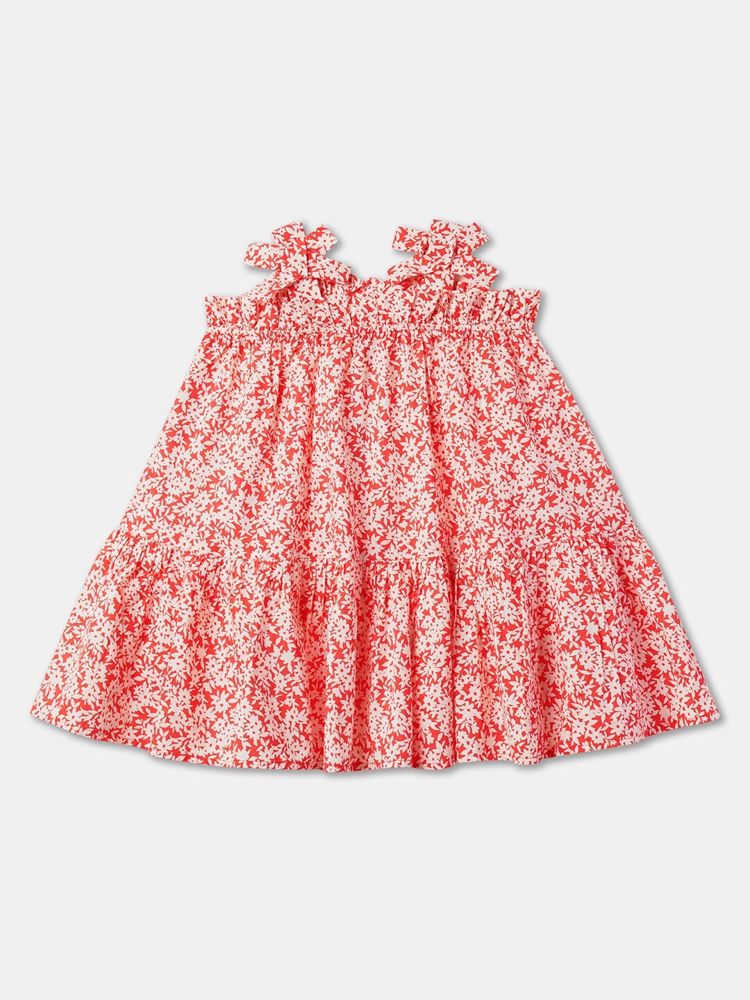 

R&B Floral Print Sleeveless A-Line Dress, White