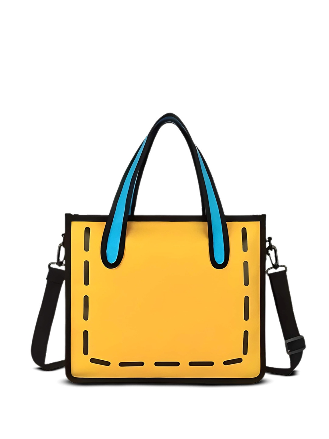 

REDHORNS Colourblocked Structured Shoulder Bag, Yellow