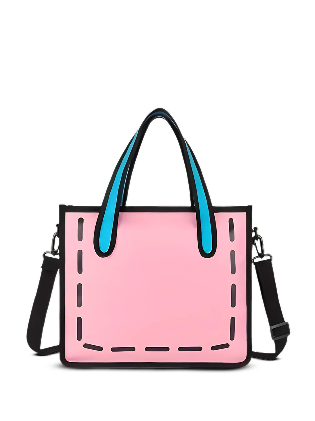 

REDHORNS Colourblocked Structured Shoulder Bag, Pink